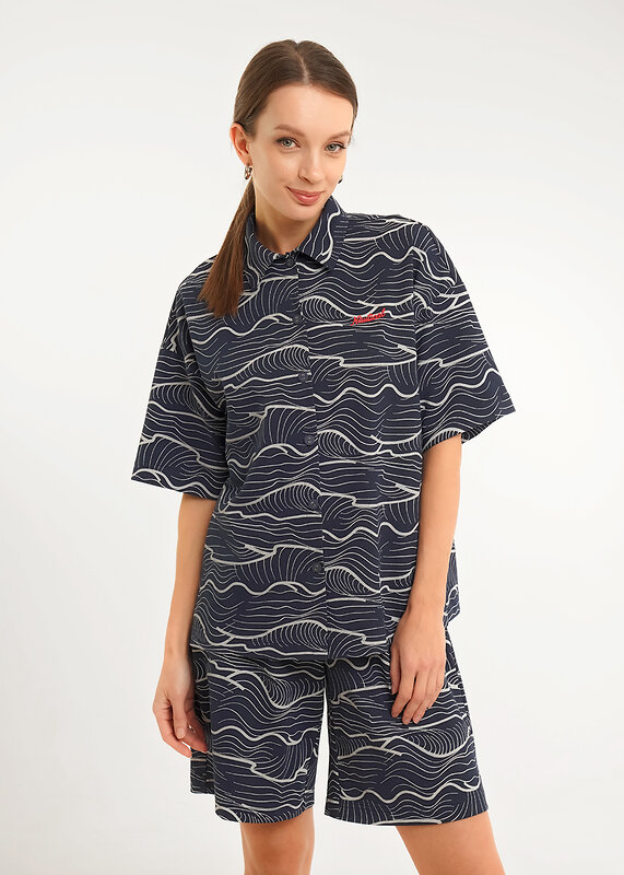 CLEVER Блузка 592432 LR26-1234 т.синий/молочный