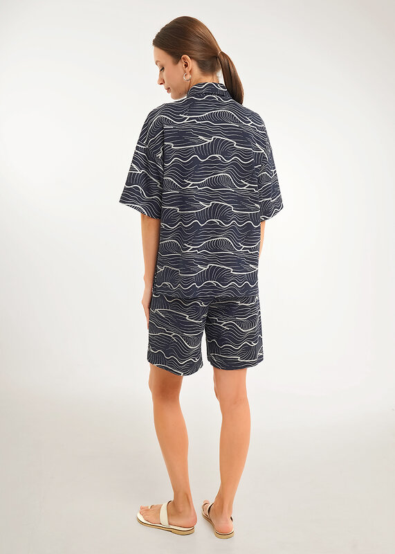 CLEVER Блузка 592432 LR26-1234 т.синий/молочный