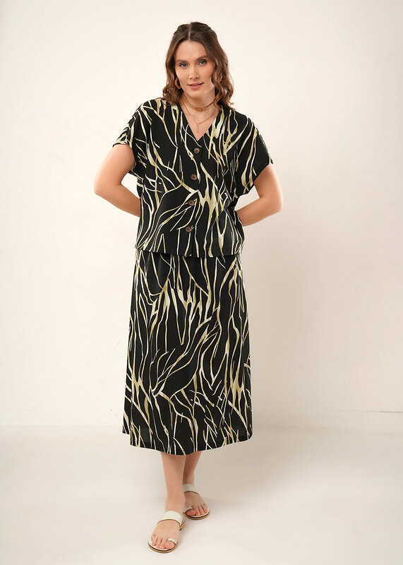 CLEVER Блузка 592439 267222/208ззн т.коричневый/св.бежевый