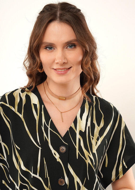 CLEVER Блузка 592439 267222/208ззн т.коричневый/св.бежевый