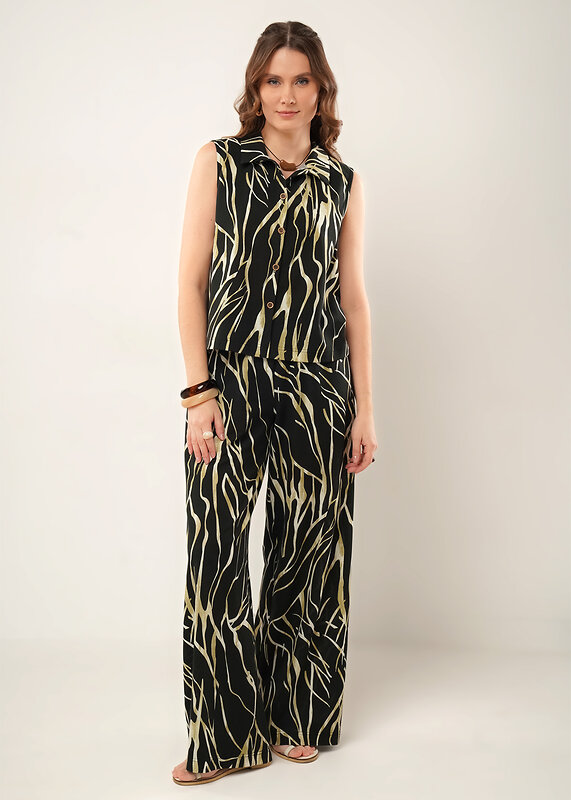 CLEVER Блузка 592465 267221/208ззн т.коричневый/св.бежевый