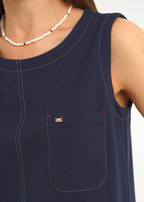 CLEVER Блузка 592477 LM26-1234 т.синий