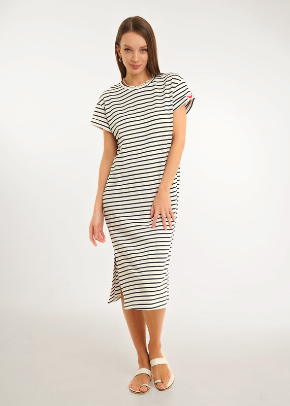 CLEVER Платье 592486 LDR26-1234/2 молочный/т.синий