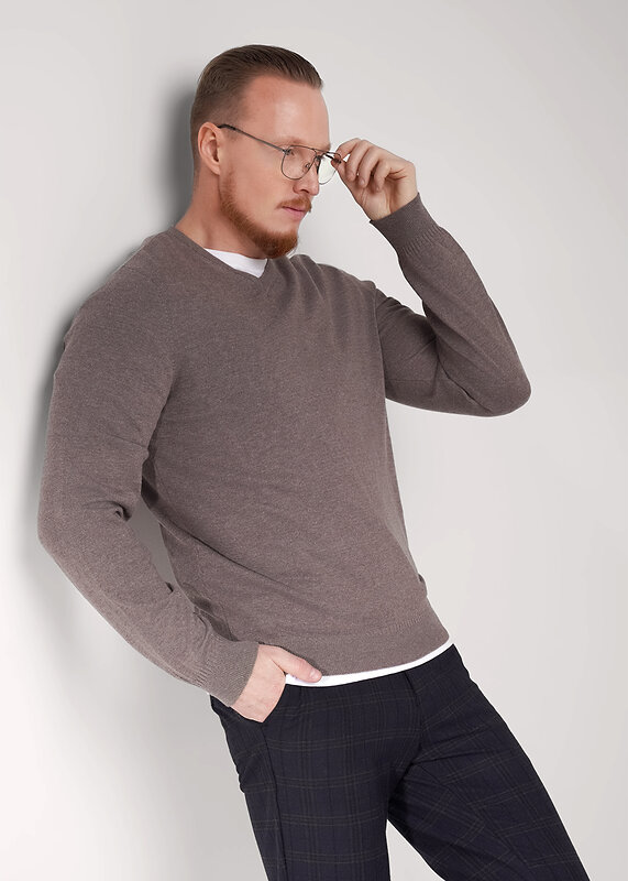 CLEVER Джемпер 592498 654362хаmaxi(макси) меланж бежевый