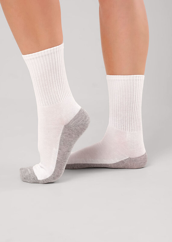 CLEVER Носки 592501 S243 белый/меланж серый