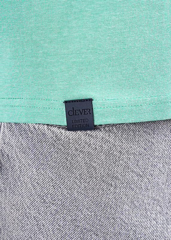 CLEVER Джемпер 592545 602213гн maxi(макси) зелёный/белый