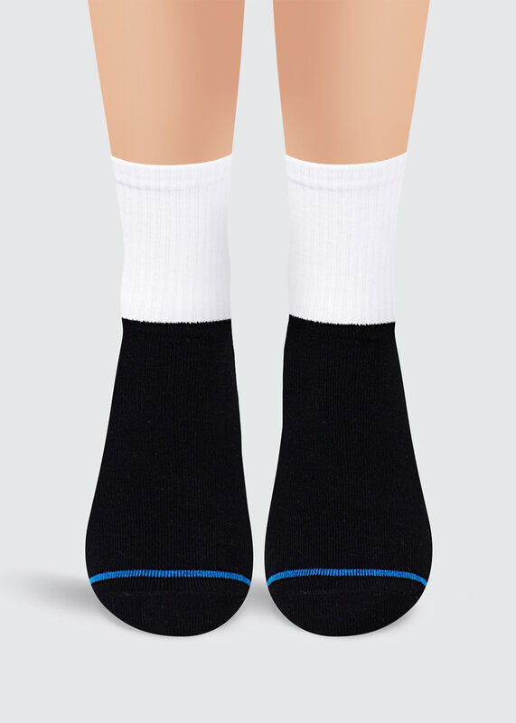 CLEVER Носки 592558 С4287 16-18,18-20 чёрный/т.голубой