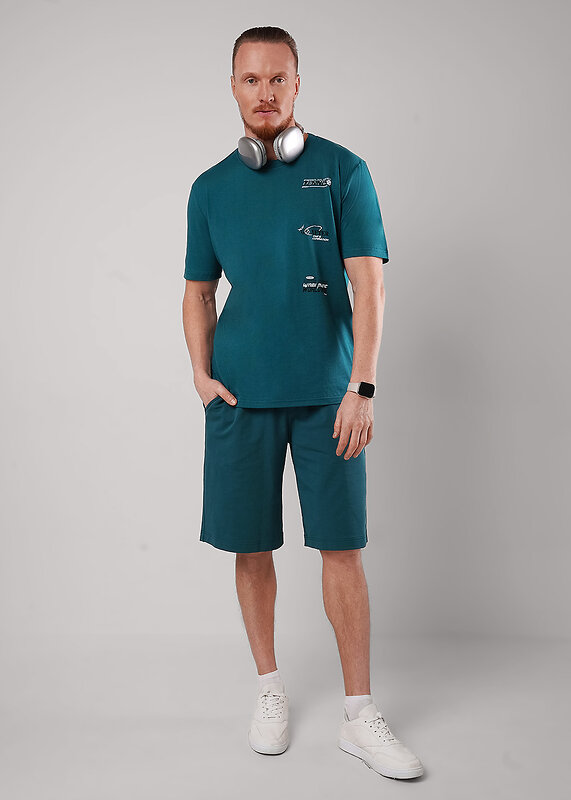 CLEVER Футболка 592588 562650/19кд maxi(макси)_п2 т.зелёный