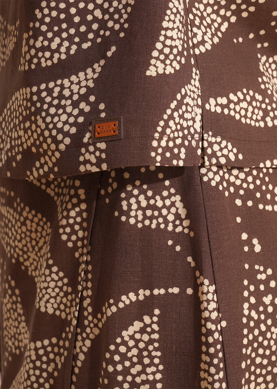 CLEVER Блузка 592591 263292/206лвн коричневый/св.бежевый