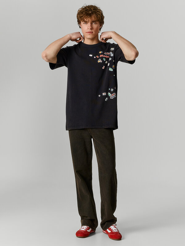 MARK FORMELLE Футболка 592636 111875 ACID WASH черный +печать