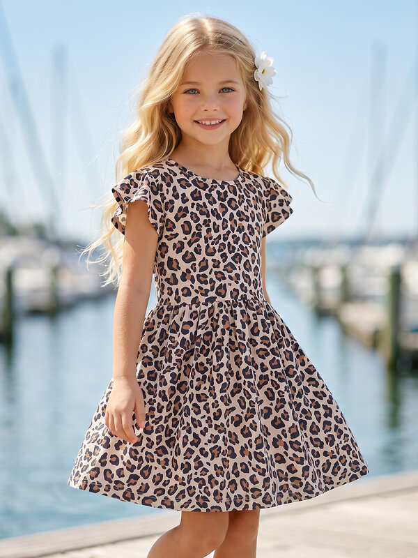 Апрель Платье 592743 1ДПБ5115001н коричневый леопард на бежевом