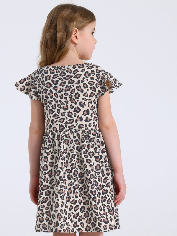 Апрель Платье 592743 1ДПБ5115001н коричневый леопард на бежевом