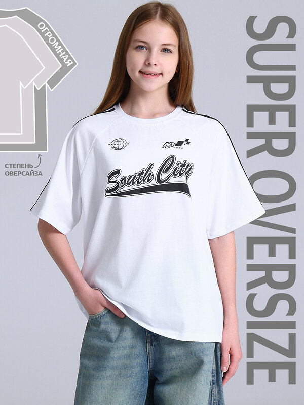 Апрель Футболка 592747 1ДДФК5218001 белый+черный