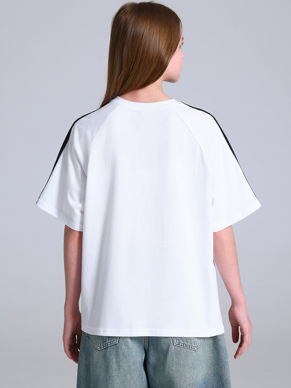 Апрель Футболка 592747 1ДДФК5218001 белый+черный