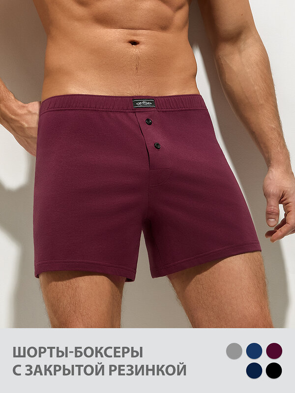 Omsa Трусы 592760 OmB 1243-1 Шорты-Боксеры муж. с закр.резинкой, CO Blu Notte (Синий)