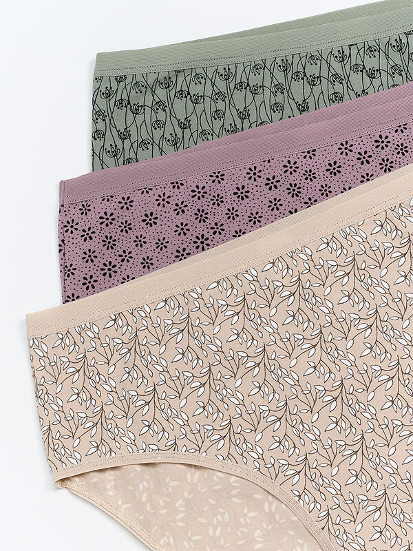 Minimi Трусы 592785 Mi 2222-26 Print Трусы Slip Midi (мультипак 3 шт.), CO Cappuccino/Caramello/Pistacchio (Мультиколор)