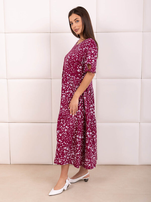 Текс-плюс Платье 592824 00-00248274 Бордовый,белый