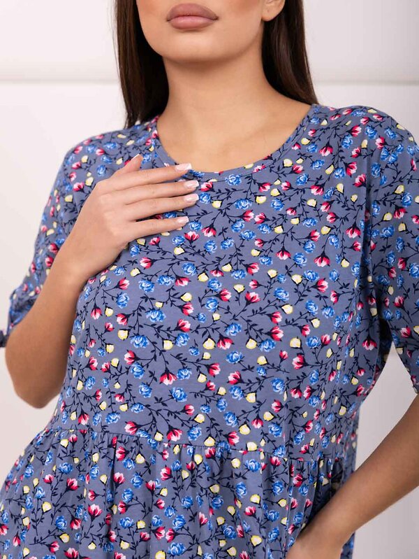 Текс-плюс Платье 592825 00-00248279 Синий,серый