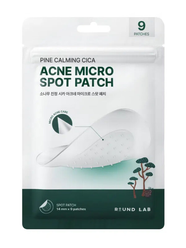 ROUND LAB Микроигольчатые патчи против прыщей с центеллой и салициловой кислотой / Pine Calming Cica Acne Micro Spot Patch, 9 шт. 592898 28432 