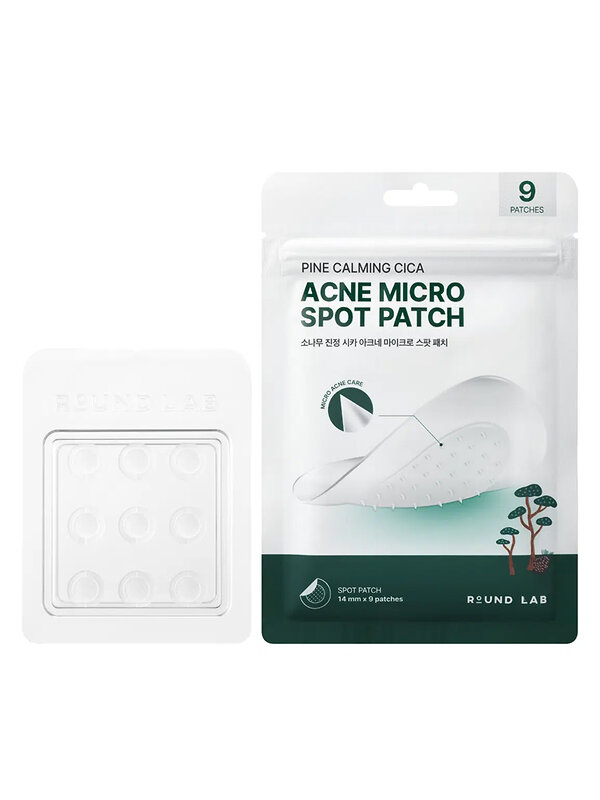 ROUND LAB Микроигольчатые патчи против прыщей с центеллой и салициловой кислотой / Pine Calming Cica Acne Micro Spot Patch, 9 шт. 592898 28432 