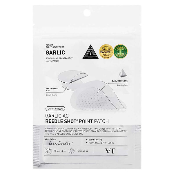 VT Cosmetics Заживляющие патчи от акне с микроиглами и чесноком / Garlic AC Reedle Shot Point Patch, 9 шт. 592909 28504 