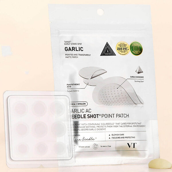 VT Cosmetics Заживляющие патчи от акне с микроиглами и чесноком / Garlic AC Reedle Shot Point Patch, 9 шт. 592909 28504 
