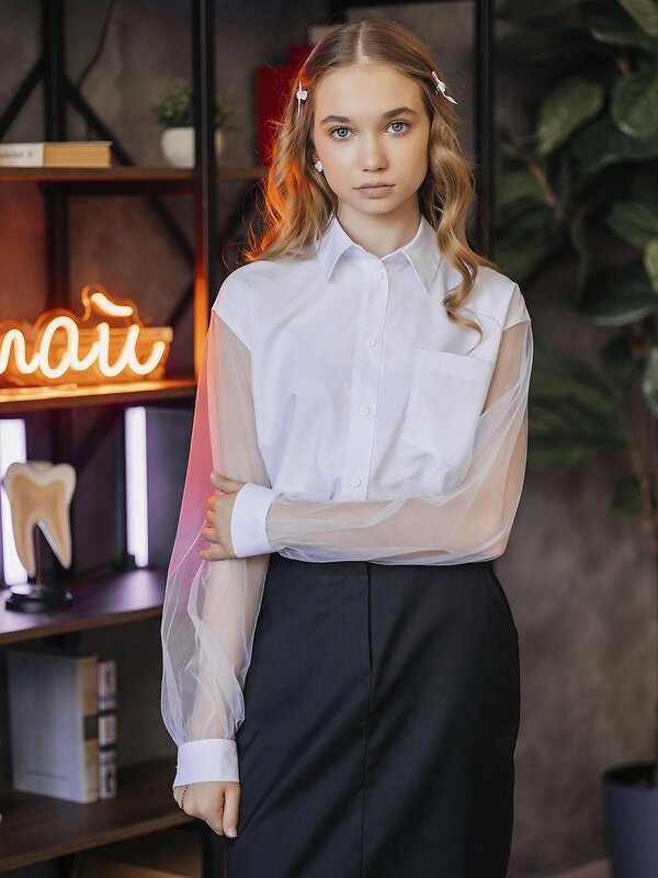 BATIK Рубашка 592941 138 ш26 Белый