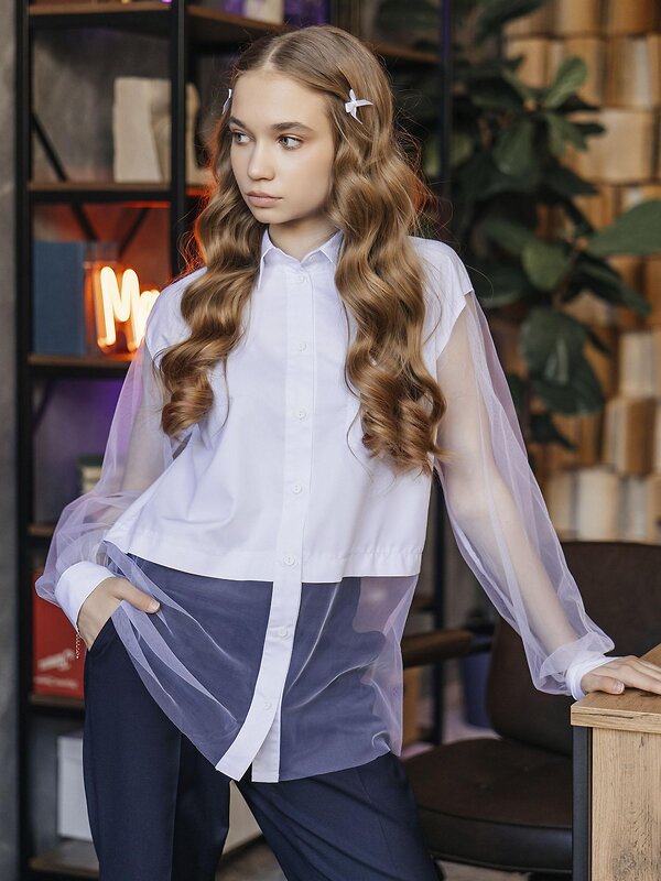 BATIK Рубашка 592941 138 ш26 Белый