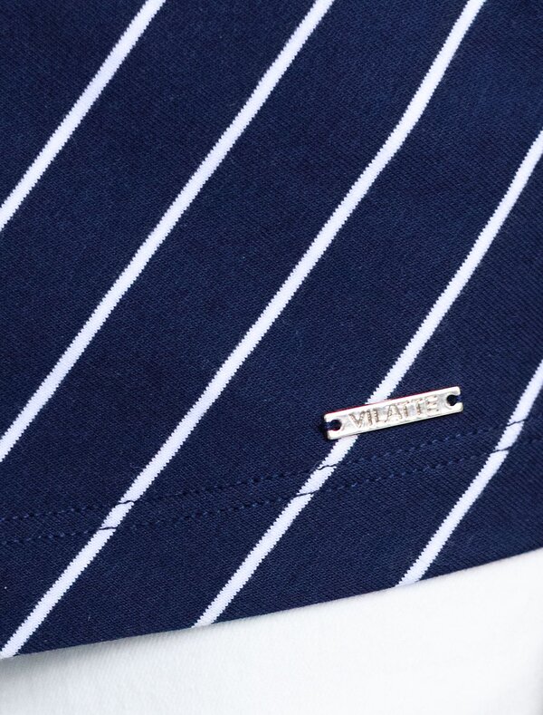 VILATTE Футболка 592984 D49.069 т.синий-белый