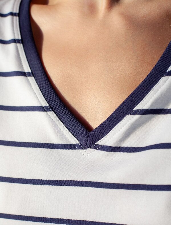 VILATTE Футболка 592985 D49.156 белый-т.синий