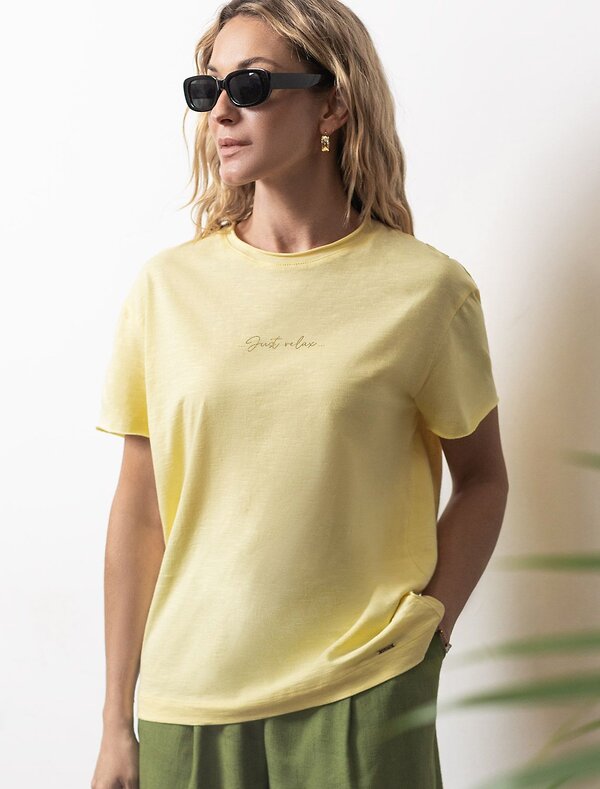 VILATTE Футболка 592986 D49.163 банан_just relax