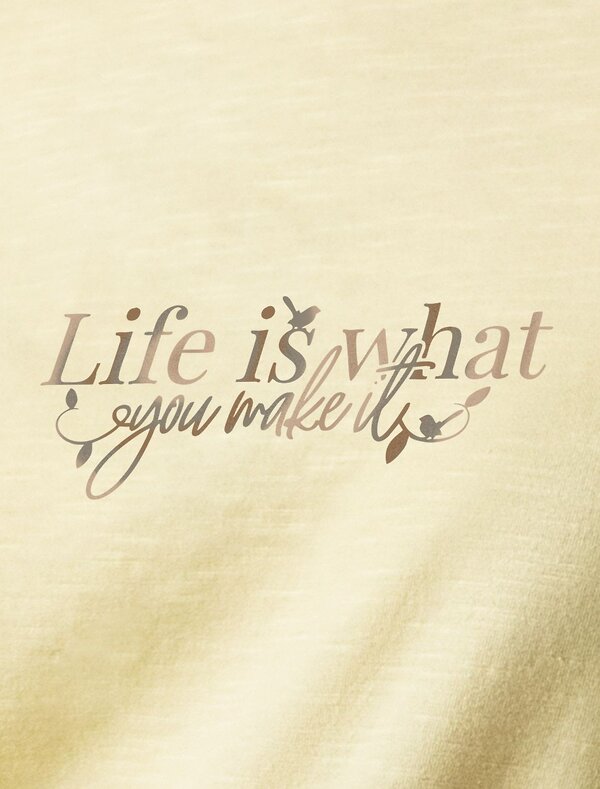 VILATTE Футболка 592988 D49.163 банановый_life_is