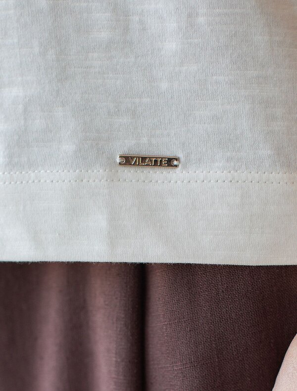 VILATTE Футболка 592992 D49.163 молочный_live_love