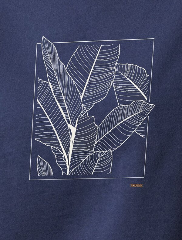 VILATTE Футболка 592996 D49.163 т.синий_листья