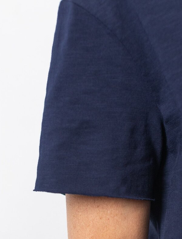 VILATTE Футболка 592996 D49.163 т.синий_листья