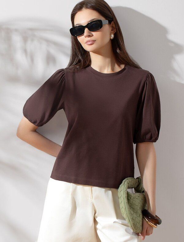 VILATTE Футболка 593006 D49.164 шоколад