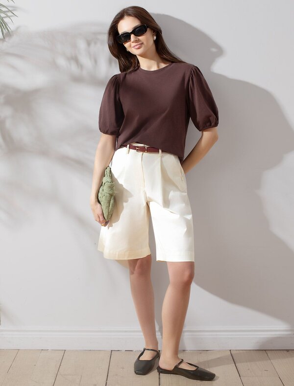 VILATTE Футболка 593006 D49.164 шоколад