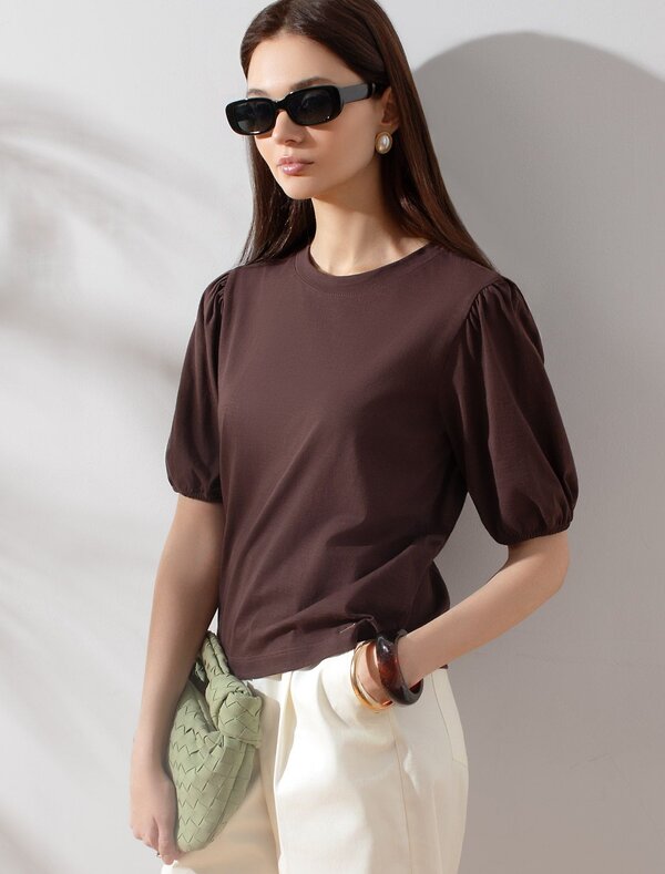 VILATTE Футболка 593006 D49.164 шоколад