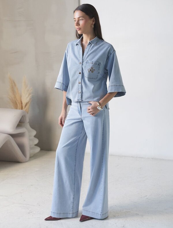 VILATTE Джинсы 593010 D54.317 светло-голубой