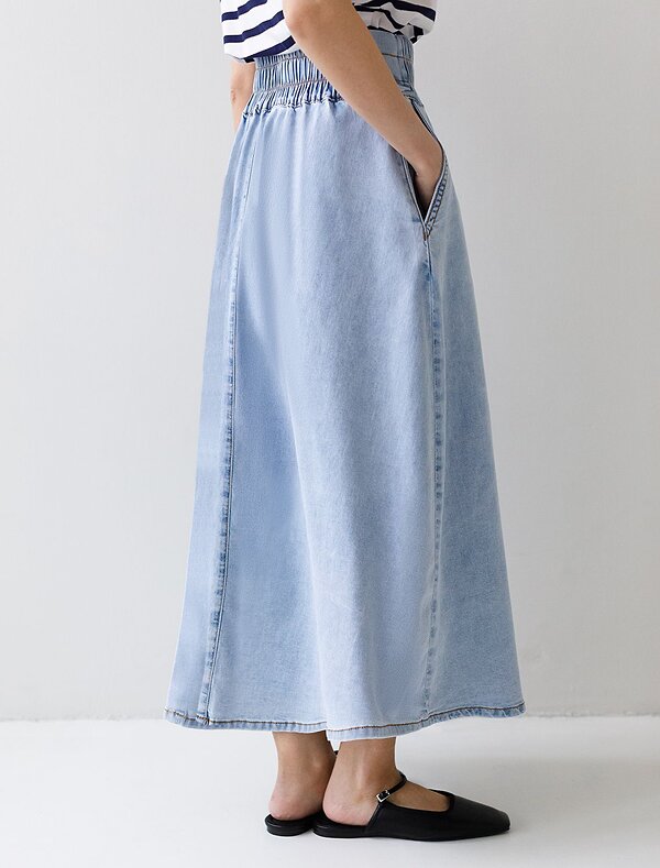 VILATTE Юбка 593015 D56.128 светло-голубой