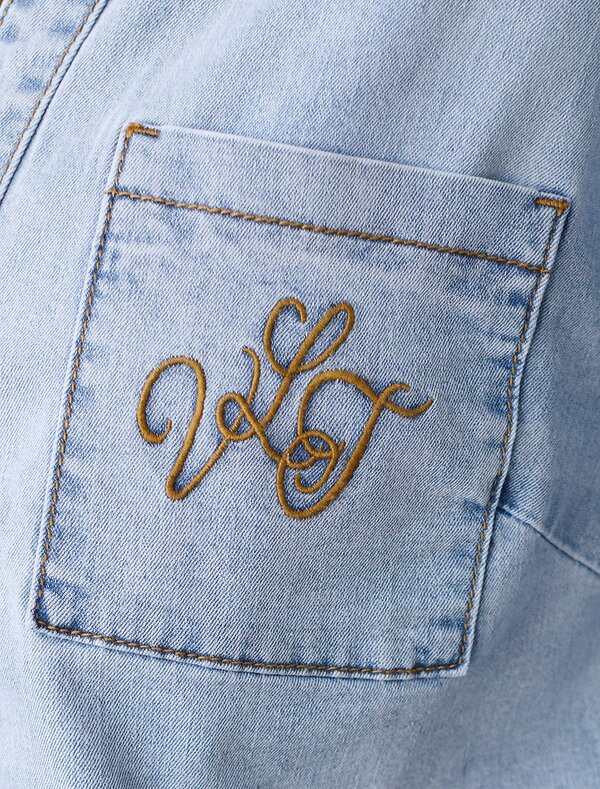 VILATTE Блузка 593021 D59.022 светло-голубой