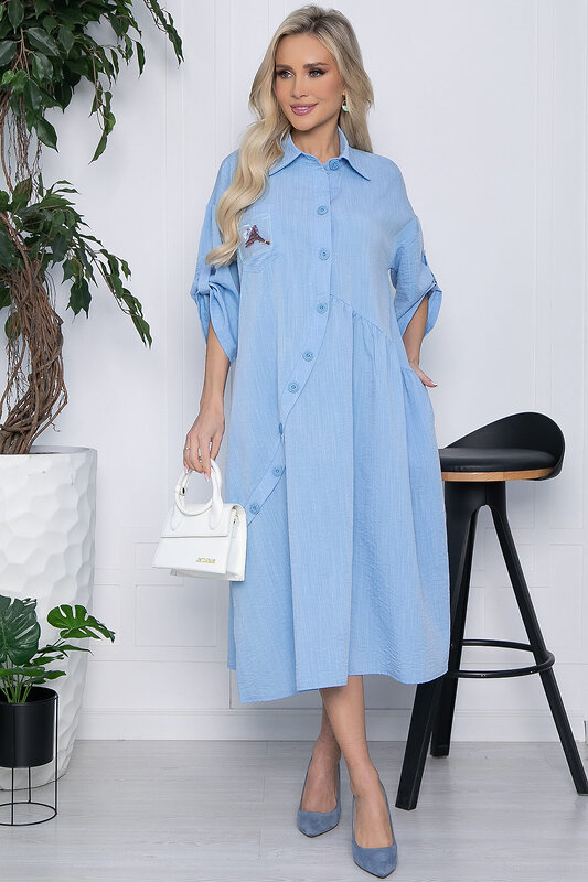 LT Collection Платье 593966 П15684-5М Голубой