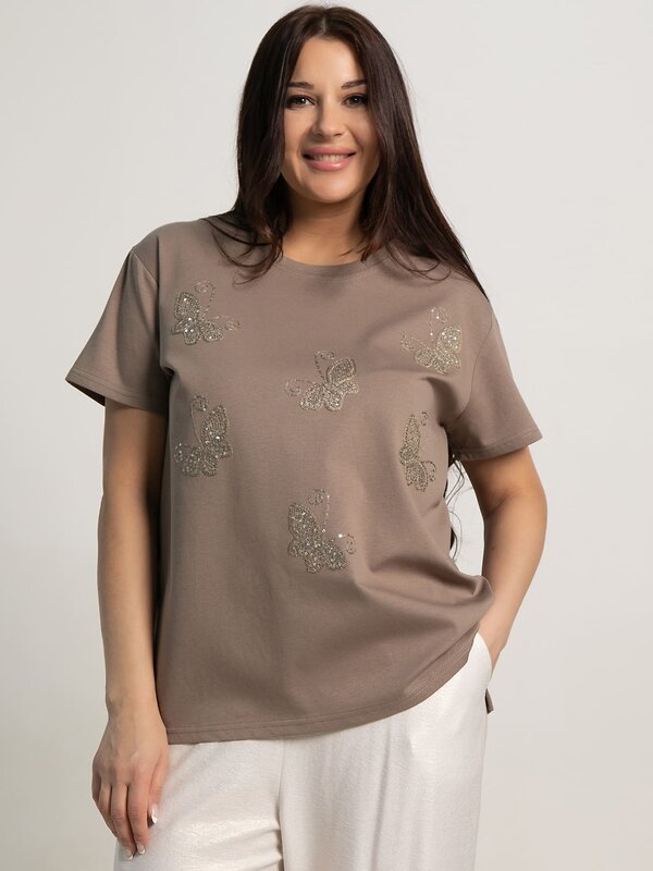 LT Collection Блуза 593988 Б15711-18М Коричневый