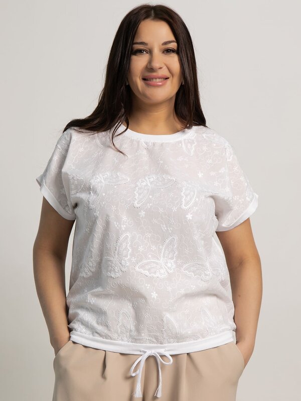 LT Collection Блуза 593989 Б15708-20М Белый