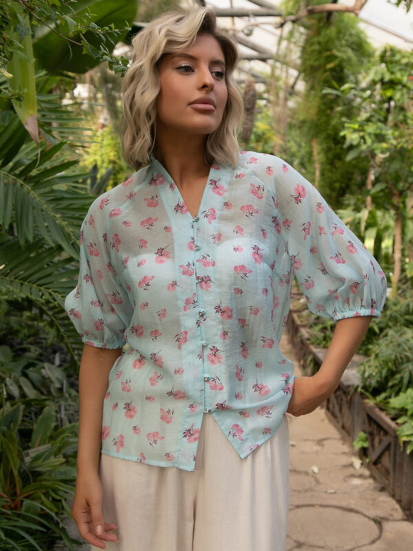 LT Collection Блуза 594005 Б15489-45М Голубой