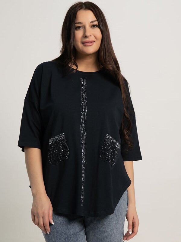 LT Collection Блуза 594011 Б15443-24М Темно-синий