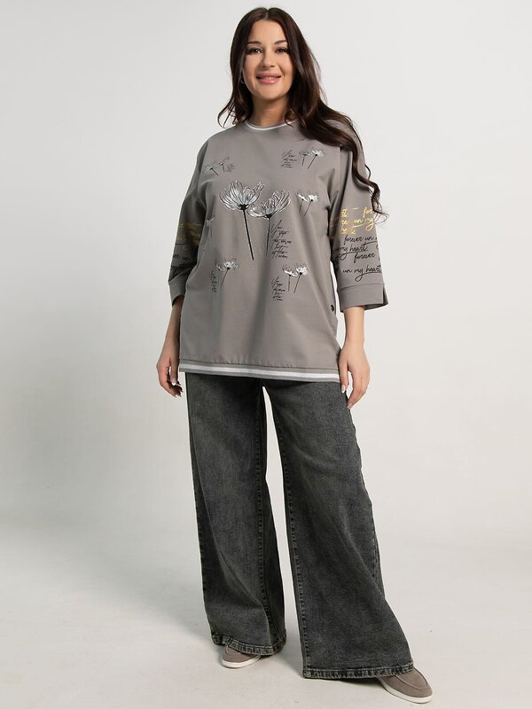 LT Collection Блуза 594026 Б15425-18М Серый
