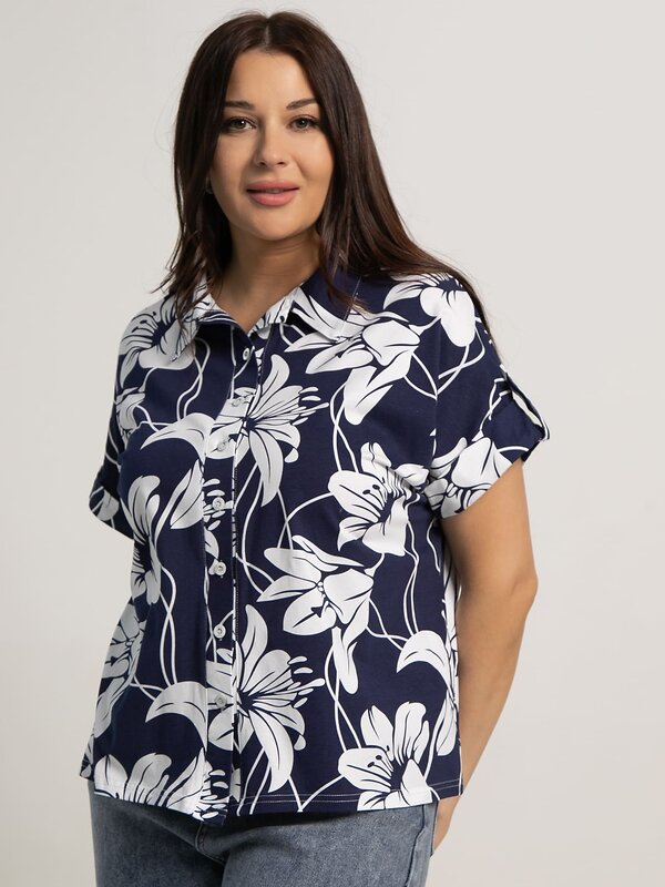 LT Collection Блуза 594066 Б15655-20М Синий