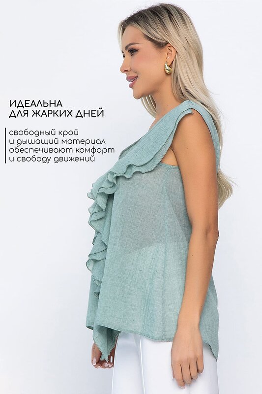 LT Collection Блуза 594075 Б15397-7М Зеленый