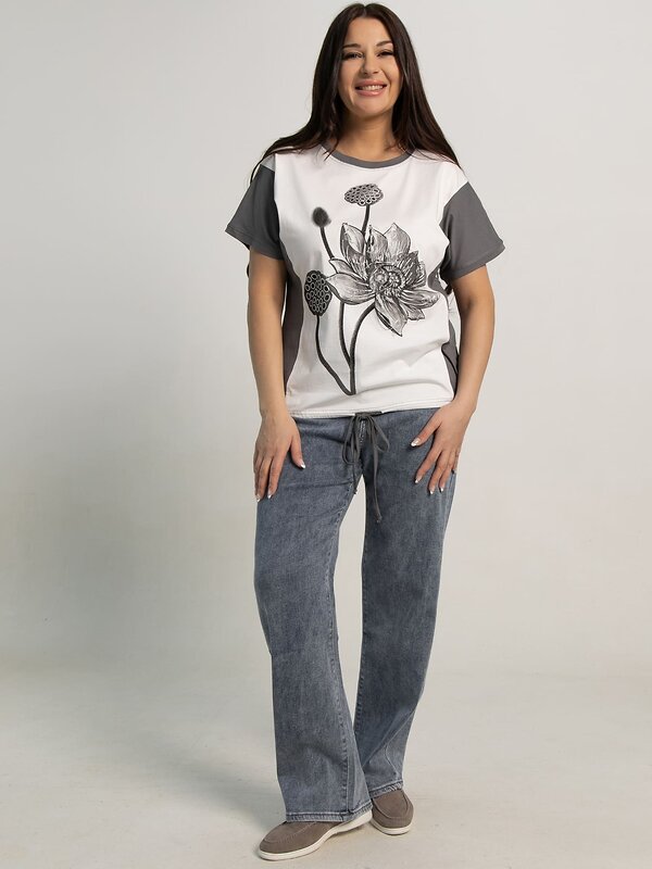 LT Collection Блуза 594100 Б15609-18М Серый